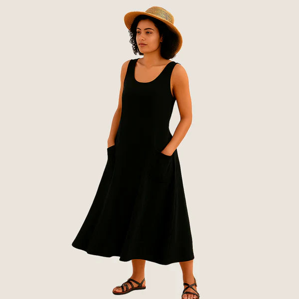Legganza | Elegancia Casual con Bolsillos - Vestido Midi Isadora™