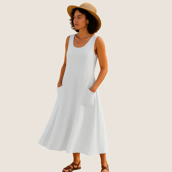 Legganza | Elegancia Casual con Bolsillos - Vestido Midi Isadora™