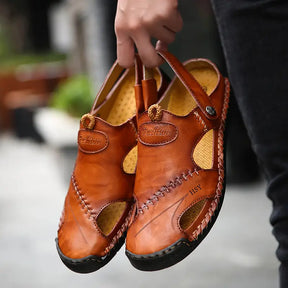 Legganza | Sandalias Casuales de Piel de Alta Calidad para Hombre - CloudWay™
