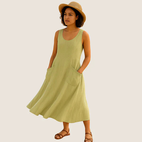 Legganza | Elegancia Casual con Bolsillos - Vestido Midi Isadora™