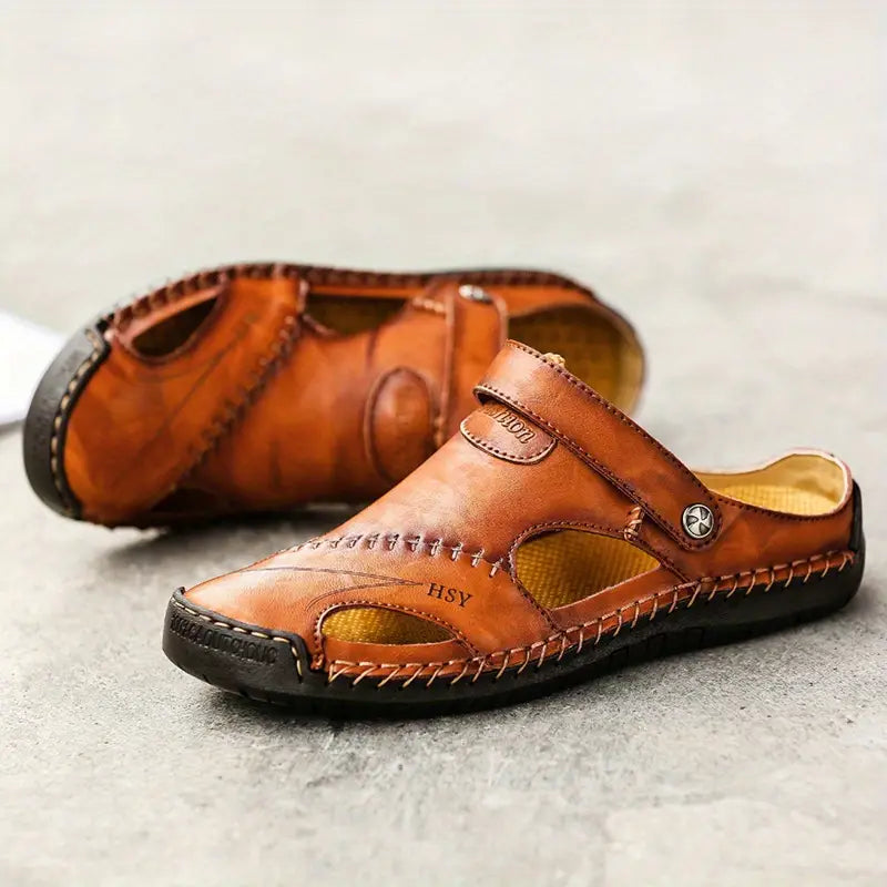 Legganza | Sandalias Casuales de Piel de Alta Calidad para Hombre - CloudWay™