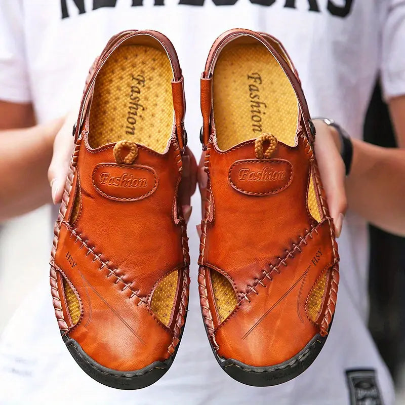 Legganza | Sandalias Casuales de Piel de Alta Calidad para Hombre - CloudWay™