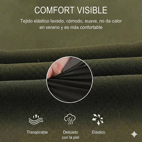 Legganza |Alta elasticidad - Pantalones informales de pierna recta y talle alto