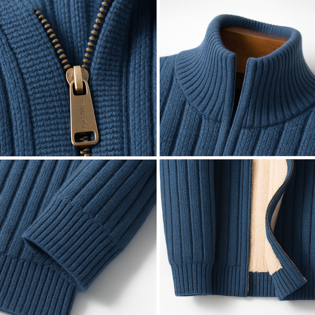 Legganza | Chaqueta clásica elegante con cremallera – RibbedWarm™