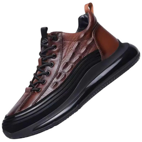 Legganza | Zapatos casuales italianos con estampado de cocodrilo y cojín de aire para hombres
