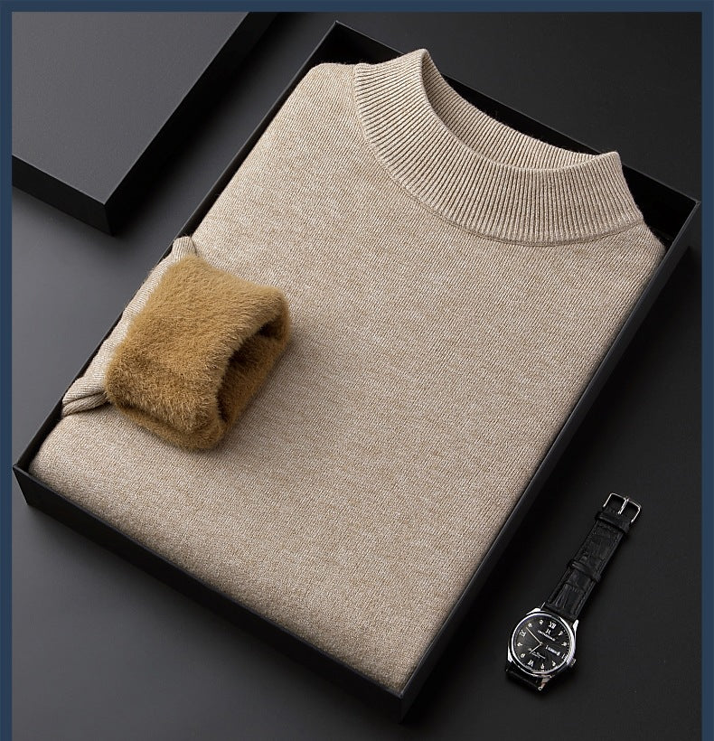 Legganza | Jersey de Cachemira Grueso para Hombre de Color Liso - Alta Calidad
