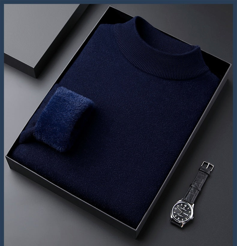 Legganza | Jersey de Cachemira Grueso para Hombre de Color Liso - Alta Calidad