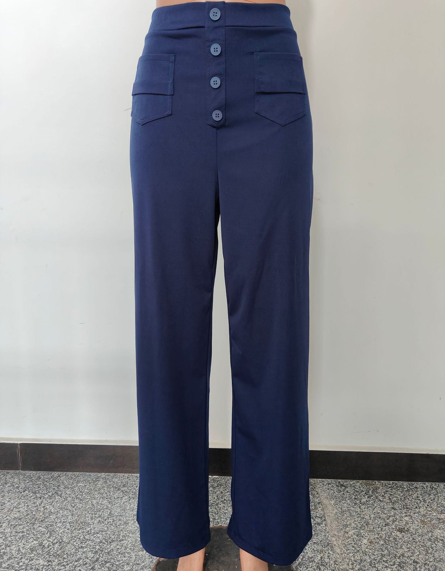 Legganza |Alta elasticidad - Pantalones informales de pierna recta y talle alto