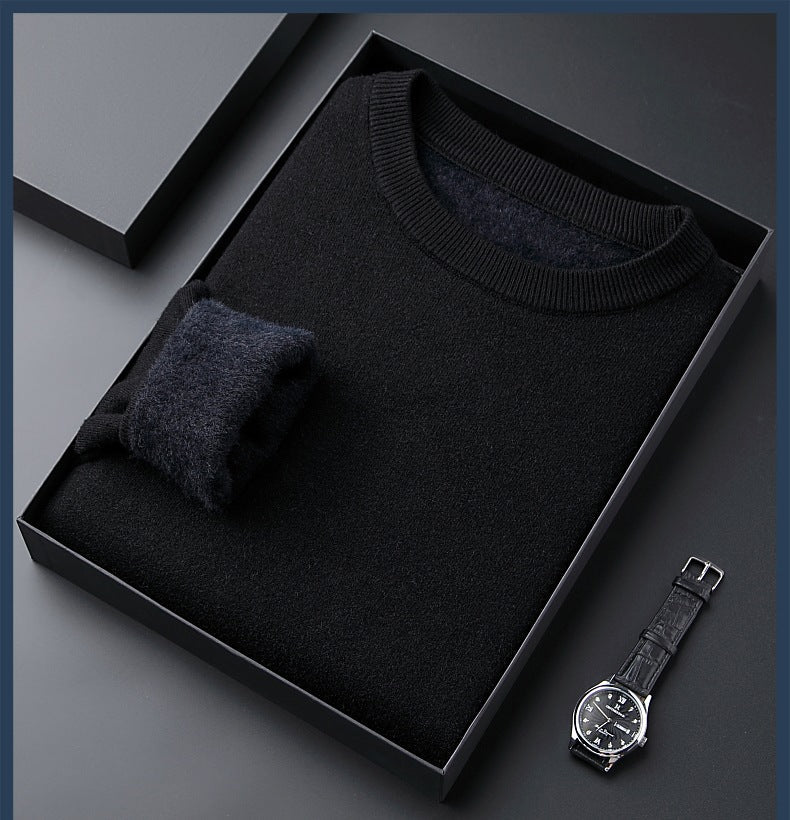 Legganza | Jersey de Cachemira Grueso para Hombre de Color Liso - Alta Calidad