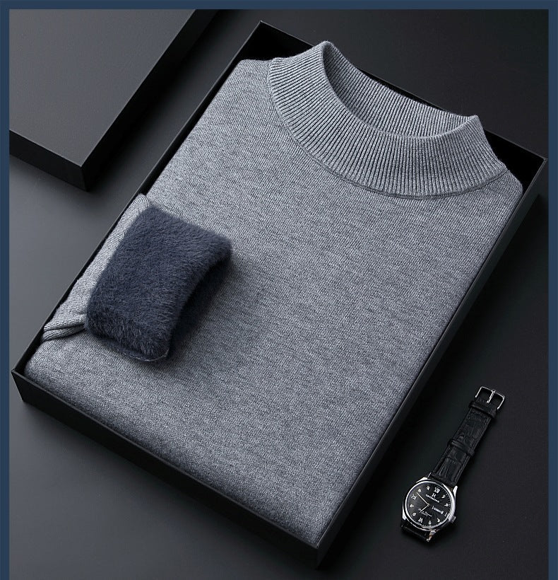 Legganza | Jersey de Cachemira Grueso para Hombre de Color Liso - Alta Calidad
