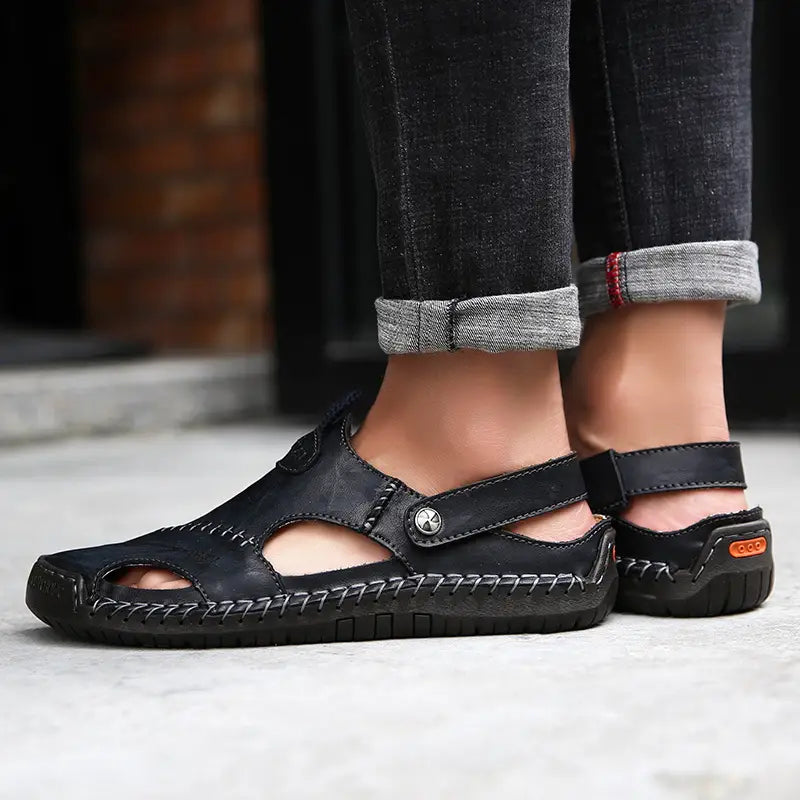 Legganza | Sandalias Casuales de Piel de Alta Calidad para Hombre - CloudWay™