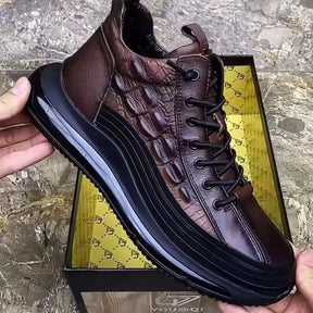 Legganza | Zapatos casuales italianos con estampado de cocodrilo y cojín de aire para hombres
