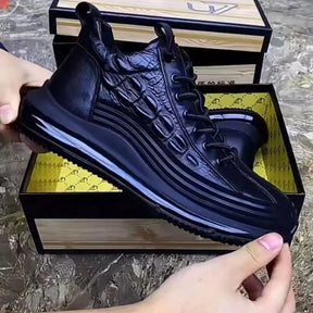 Legganza | Zapatos casuales italianos con estampado de cocodrilo y cojín de aire para hombres