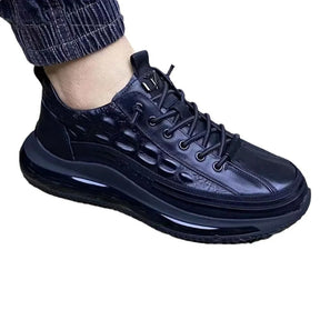 Legganza | Zapatos casuales italianos con estampado de cocodrilo y cojín de aire para hombres