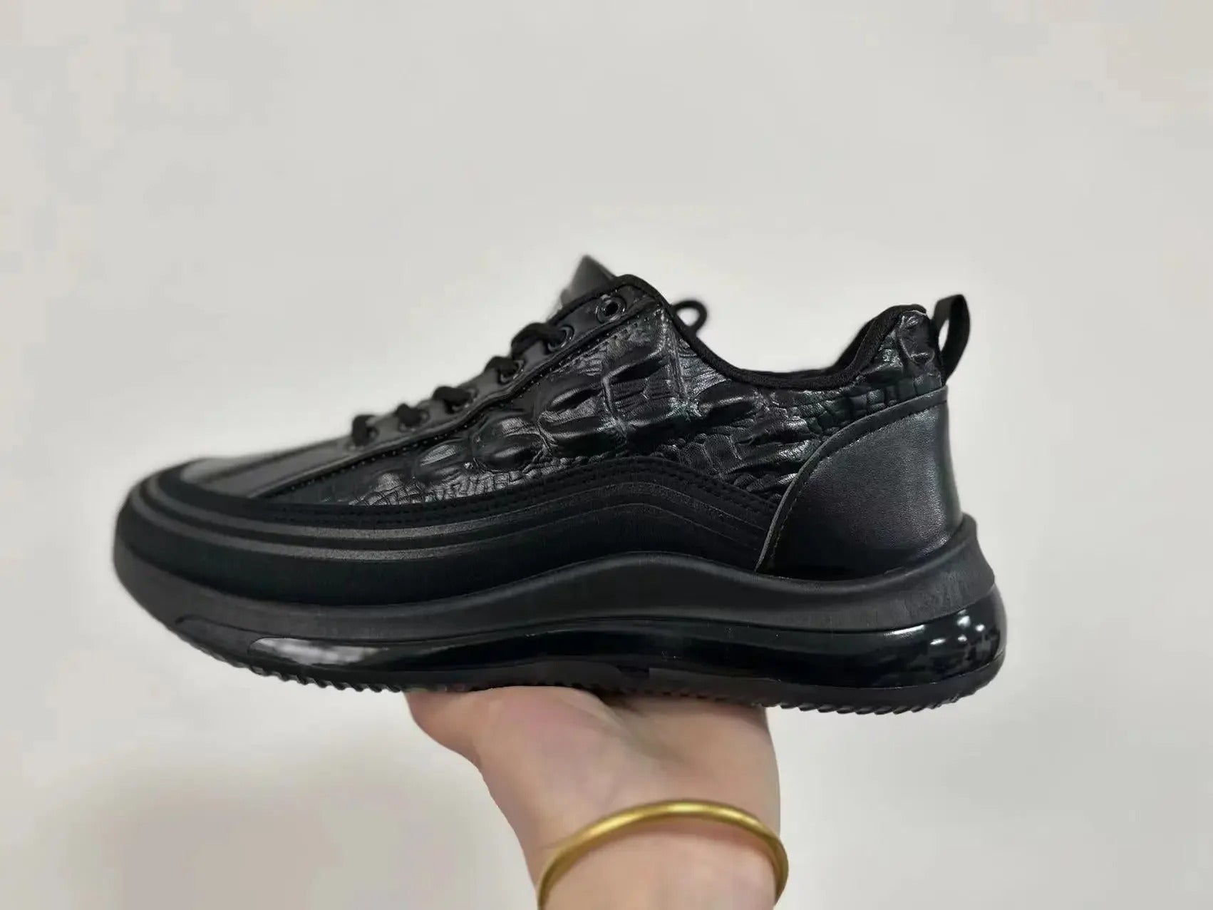 Legganza | Zapatos casuales italianos con estampado de cocodrilo y cojín de aire para hombres